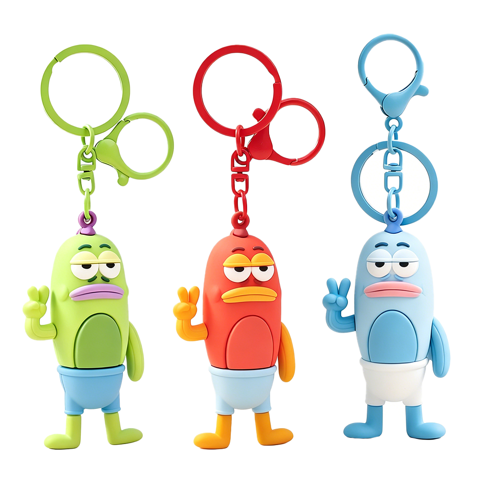 Car Accessories Girl - Creative Biqibao Ugly Fish Keychain Biyeyu