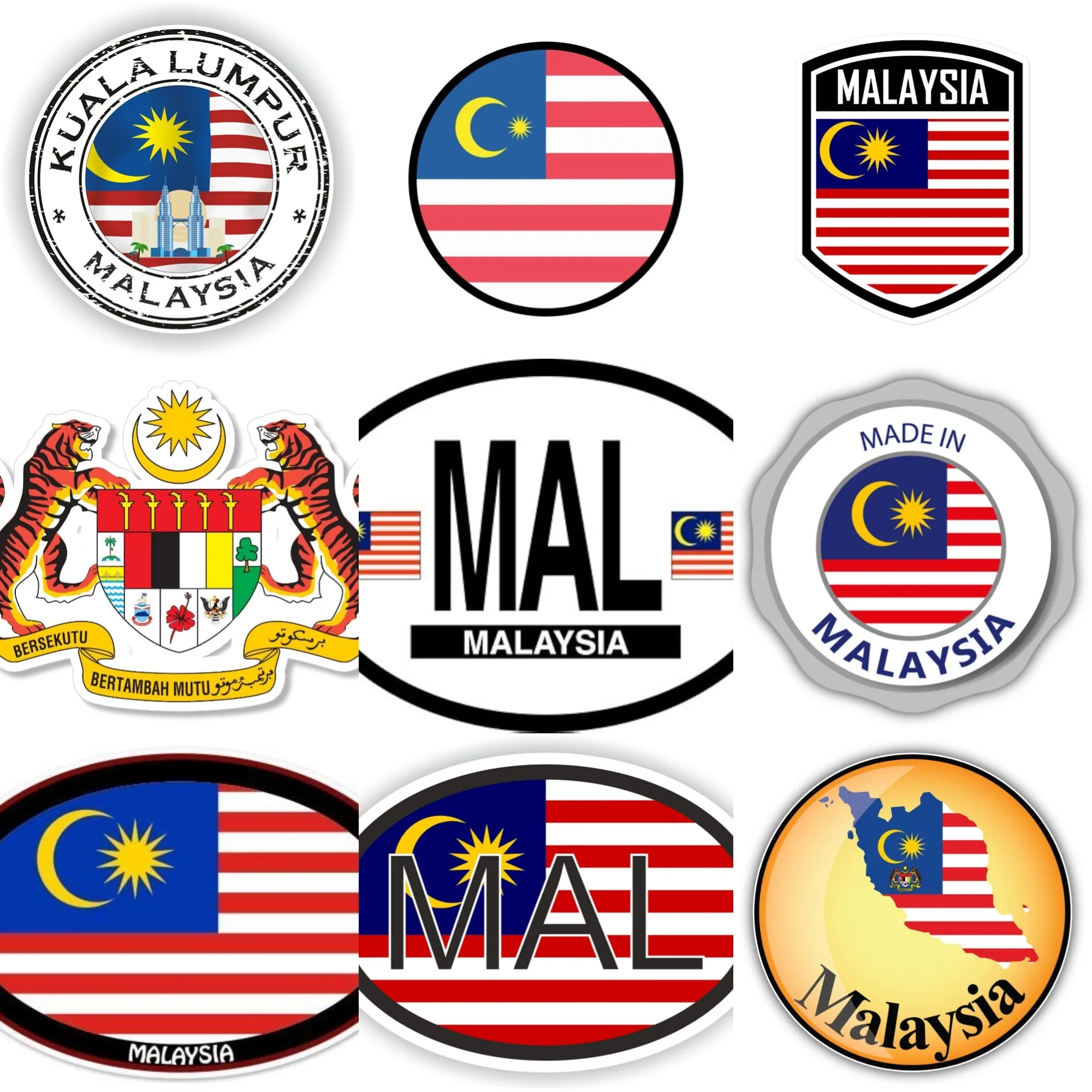 Malaysia MAL Flag Emblem Creat - Car Accessories Malaysia avis et prix