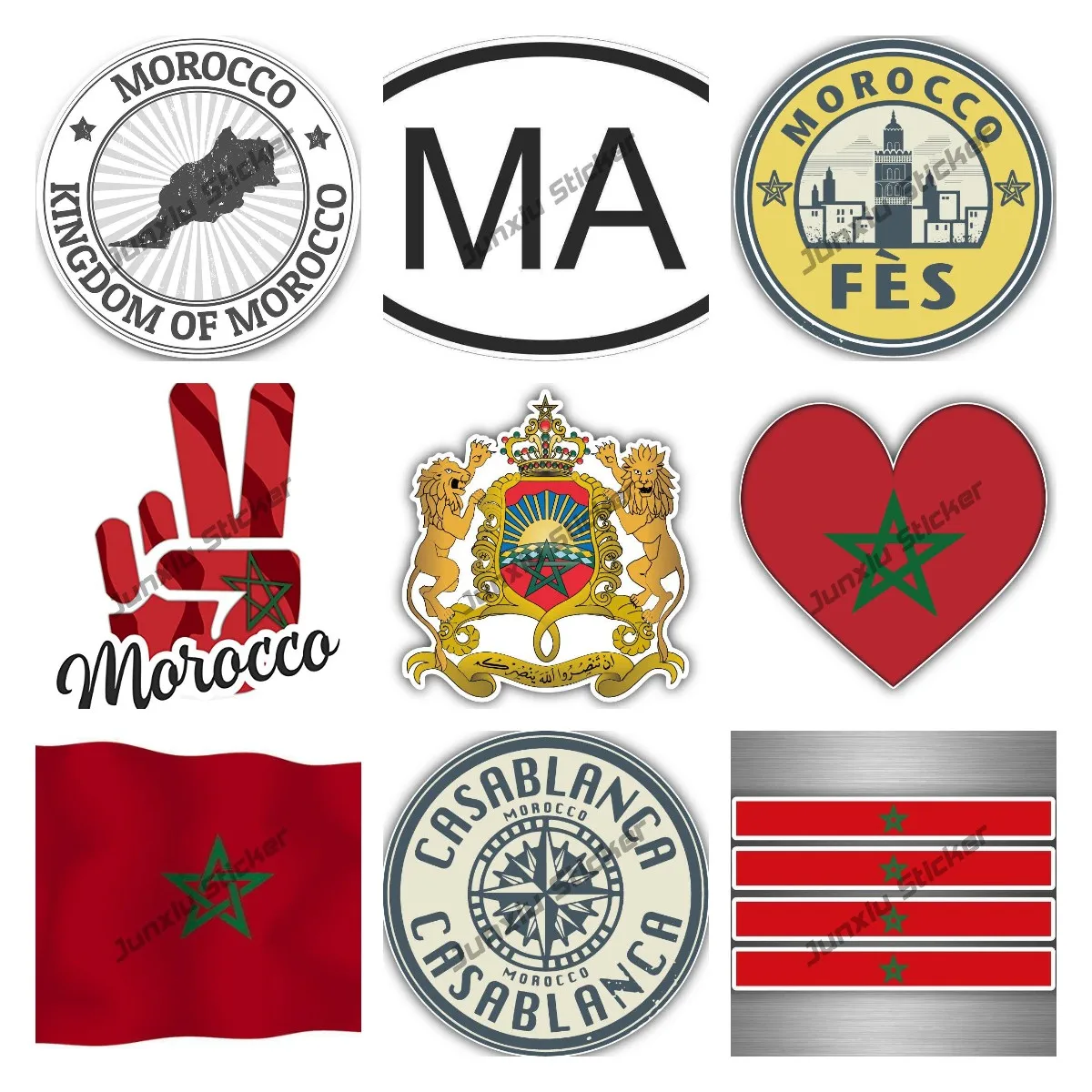 Morocco Coat of Arms Car Stick - Car Accessories Malaysia avis et prix