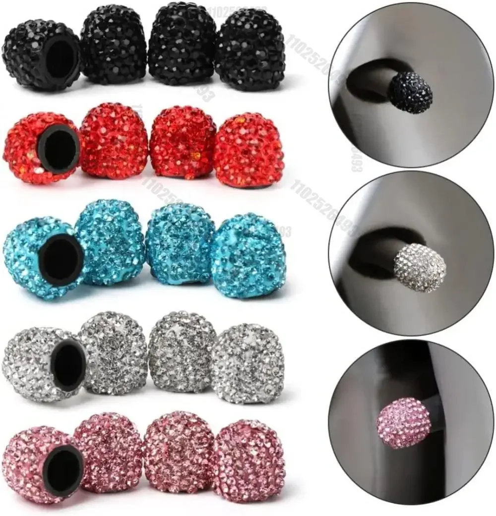 2/4PCS Diamond Car Tire Valve  - Steering Wheel Cover avis et prix