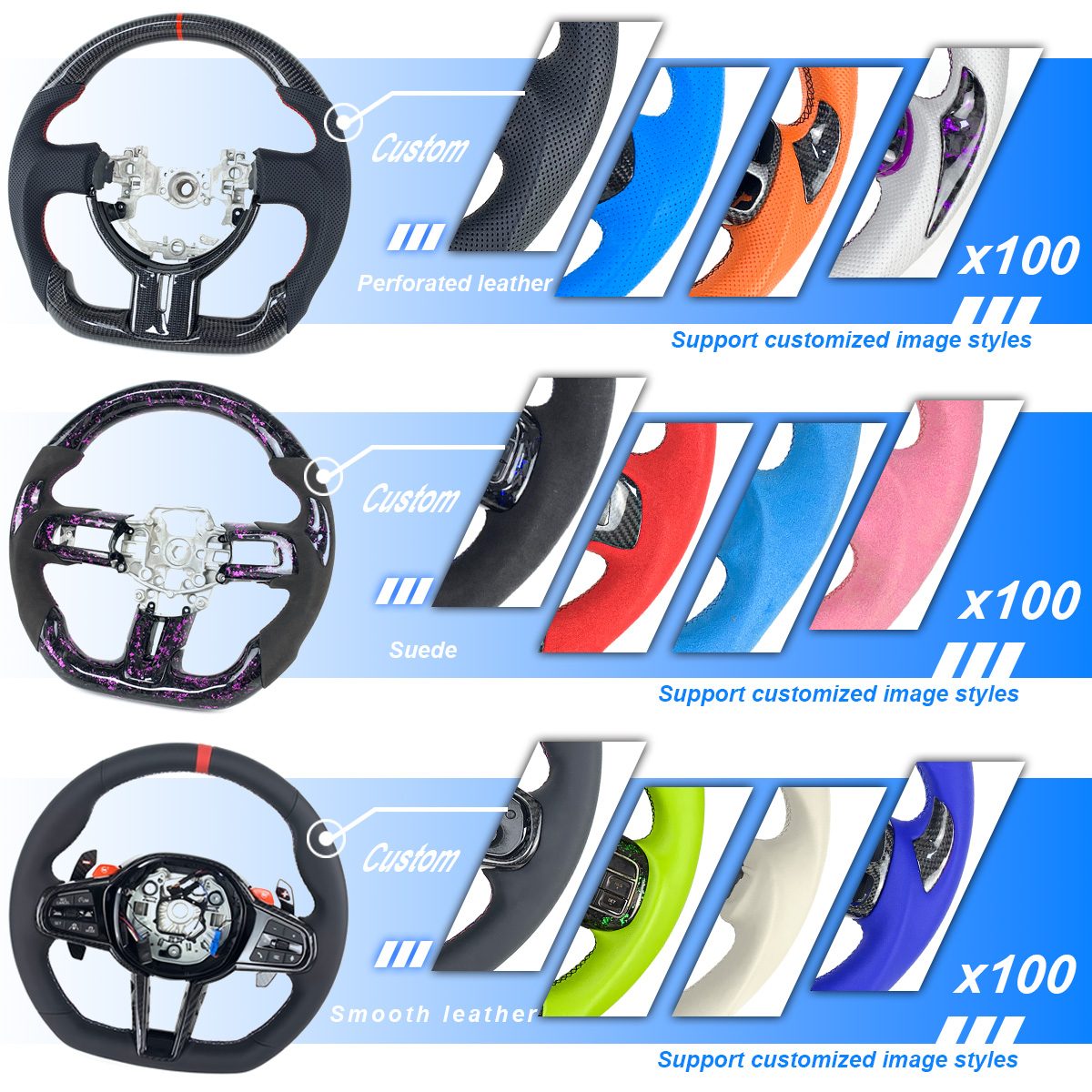 Custom Car Interior LED Carbon - Steering Wheel Cover avis et prix