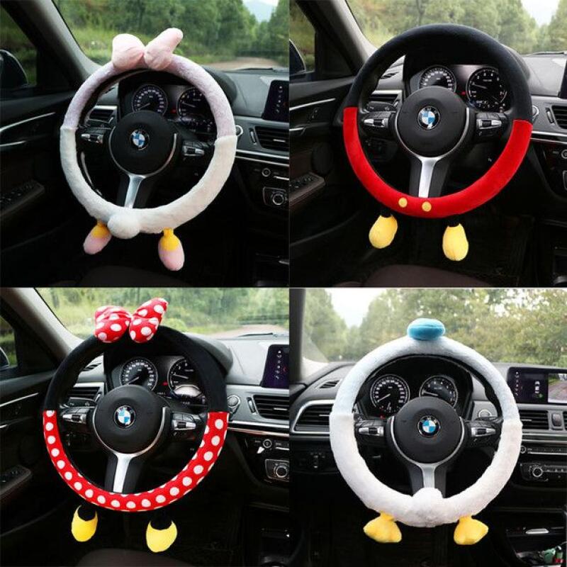 Cute Disney Plush Steering Whe - Car Accessories For Winter avis et prix