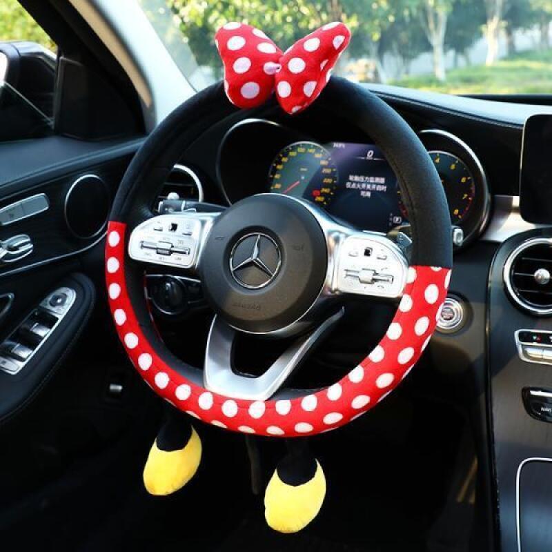 Cute Disney Plush Steering Whe - Car Accessories For Winter avis et prix