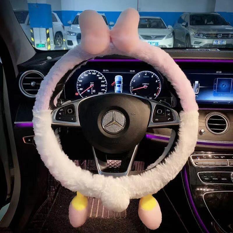 Cute Disney Plush Steering Whe - Car Accessories For Winter avis et prix